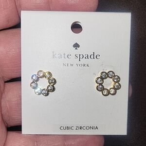 Kate Spade Gold and Silver Cubic Zirconia Stud Earrings